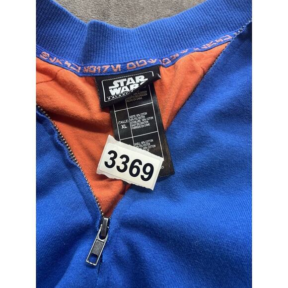 Disney Star Wars Galaxys Edge Sweatshirt Boys S Blue Full Zip Sweater X-Wing - Picture 7 of 7